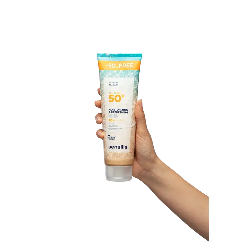 Sensilis Gel Crème Hydratant et Rafraîchissant SPF 50+, 250 ml
