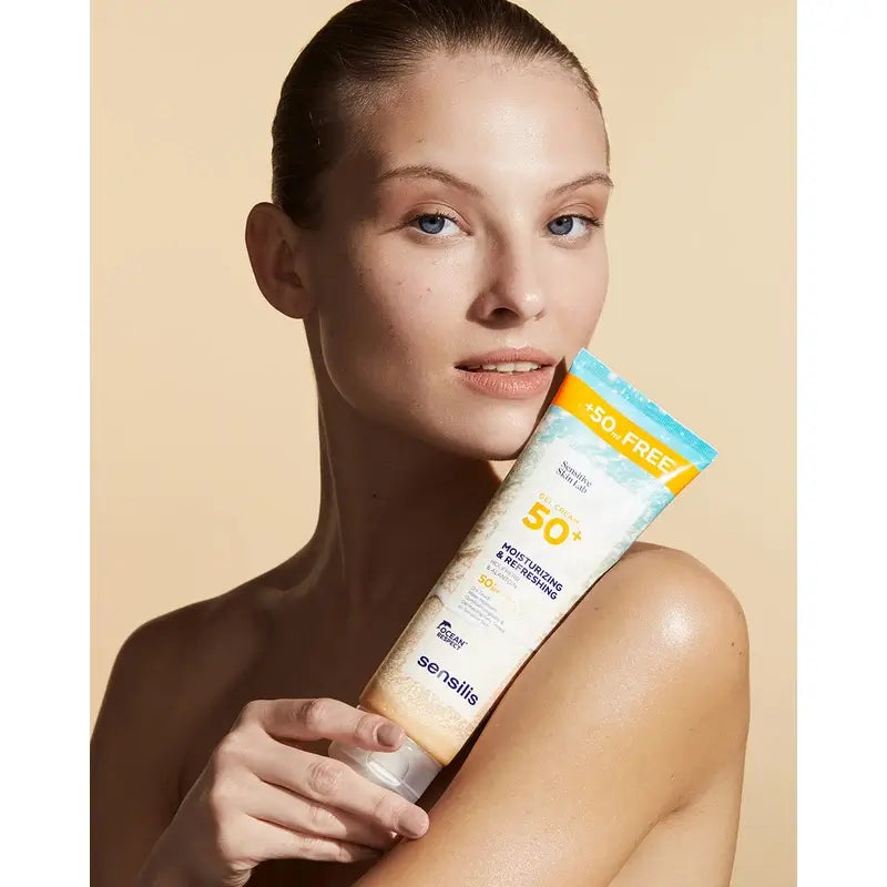 Sensilis Gel Crème Hydratant et Rafraîchissant SPF 50+, 250 ml