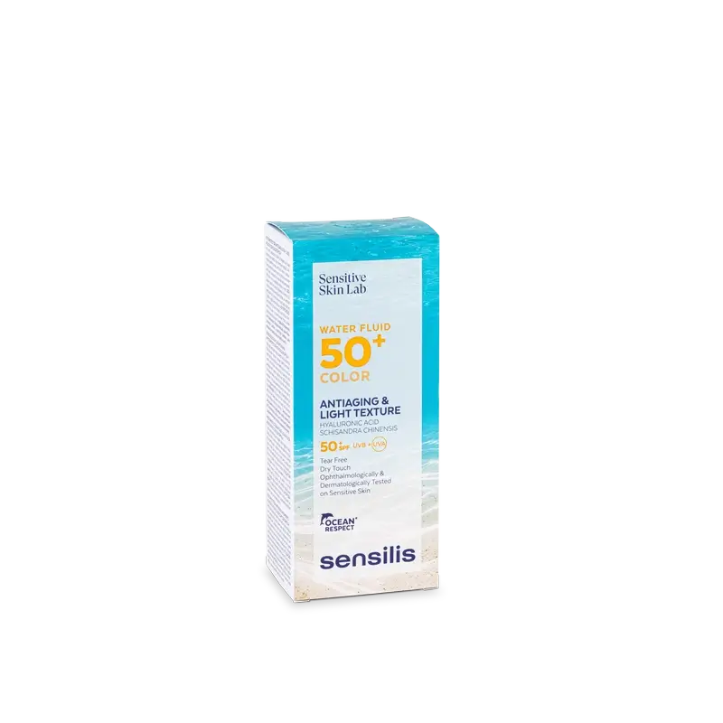 Sensilis Water Fluid SPF 50+ Fluide anti-âge avec couleur, 40 ml