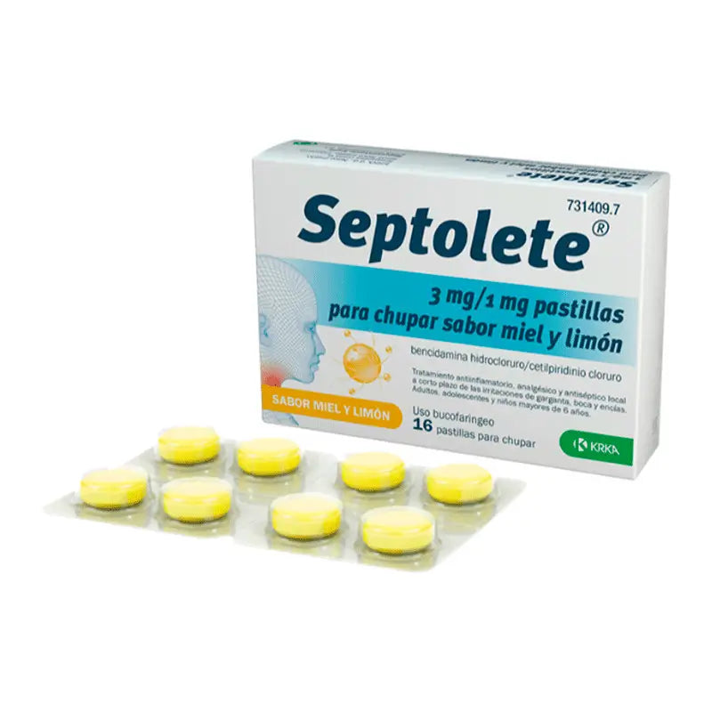 Septolete 3 mg/1 mg Honey & Lemon Flavour, 16 Lozenges