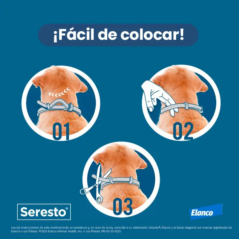 Seresto Collier pour chien +8Kg Large Pack 3 unités