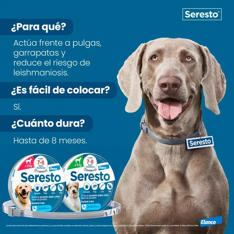Seresto Collier pour chien +8Kg Large Pack 3 unités