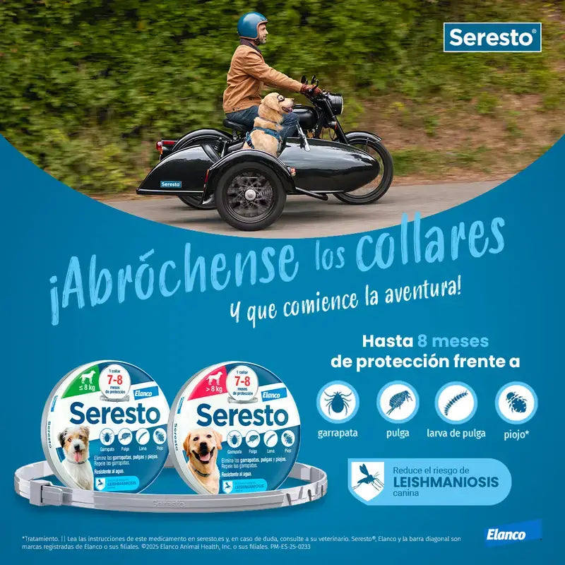 Collier pour chien Seresto -8Kg Small Pack 3 unités