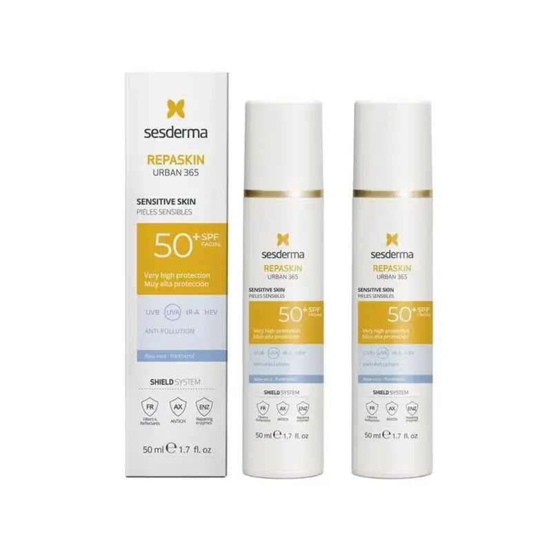 Sesderma Repaskin Urban 365 Peau sensible, 2X50 ml