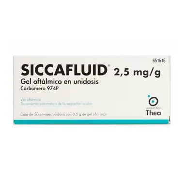 Siccafluid 2,5 mg/g Ophthalmic Gel 30 Single Dose