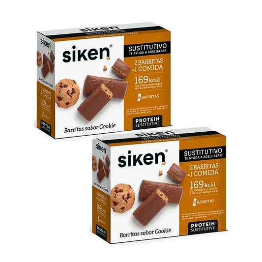 Barres de biscuits de substitution Siken, paquet de 2 x 8 unités