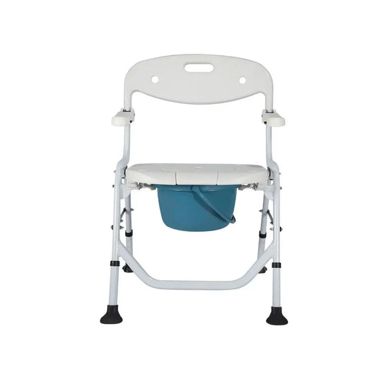 chaise de douche pliable avec toilettes et accoudoirs rabattables