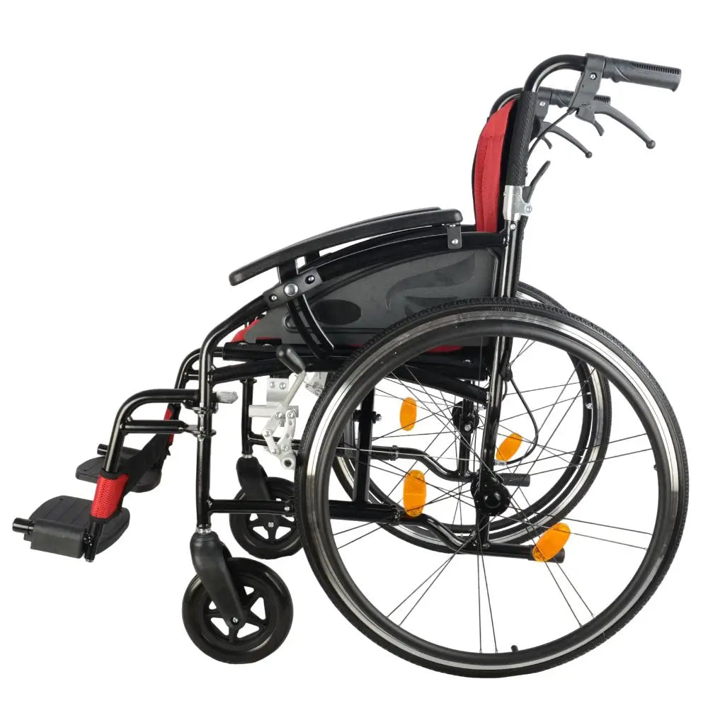 fauteuil roulant en aluminium à propulsion manuelle, accoudoirs réglables
