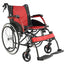 fauteuil roulant en aluminium à propulsion manuelle, rouge
