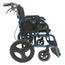 fauteuil roulant de transport haut de gamme en aluminium rembourré, 46 cm