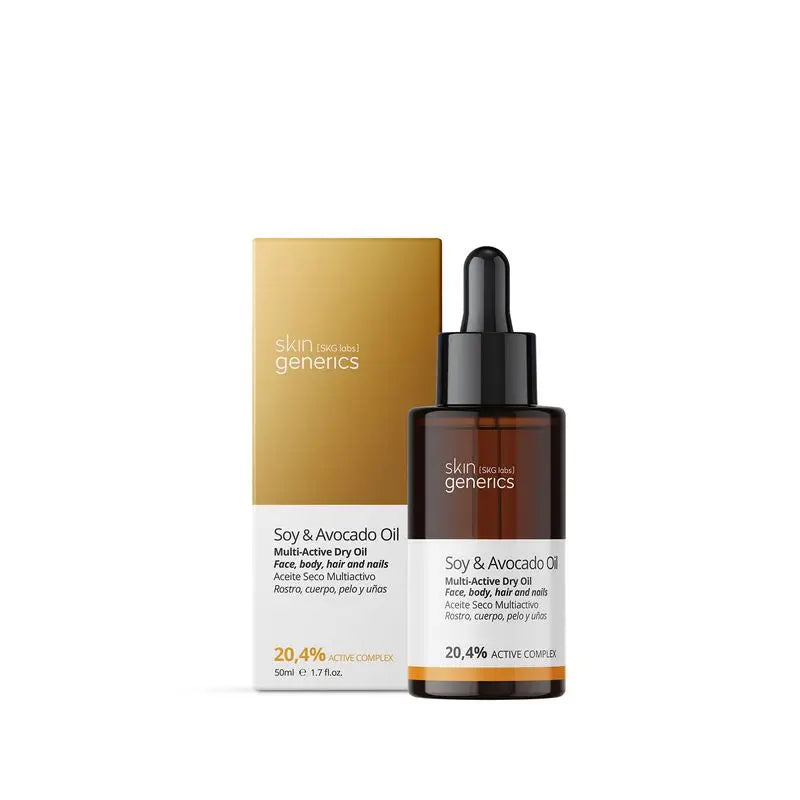Skin Generics Multiactive Dry Oil Huile de soja et d'avocat 20,4% , 50 ml