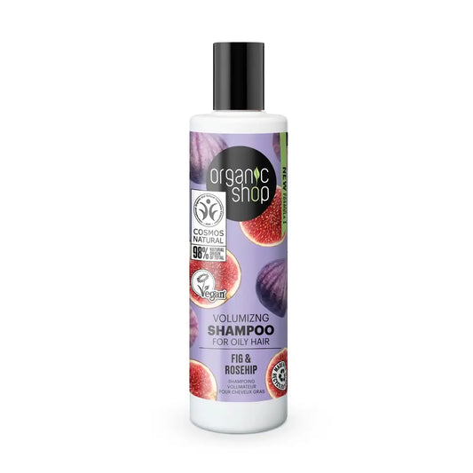 Skin Super Good Volumising Shampoo For Oily Hair Organic Shop Fig & Rosehip, 280 Ml
