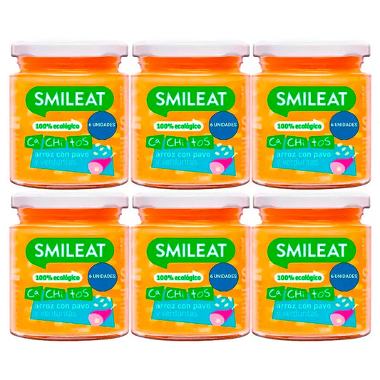 Smileat Porridge au riz et à la dinde avec légumes, 6x230 Gr