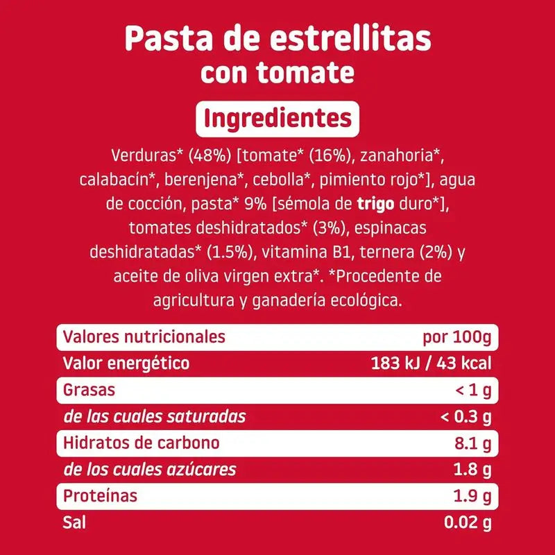 Smileat Petit pot avec morceaux de pâtes aux tomates, paquet de 6 x 230 Gr