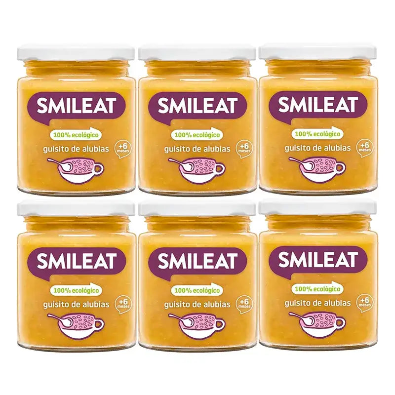 Smileat Pot de ragoût de petits haricots, paquet de 6 x 230 Gr