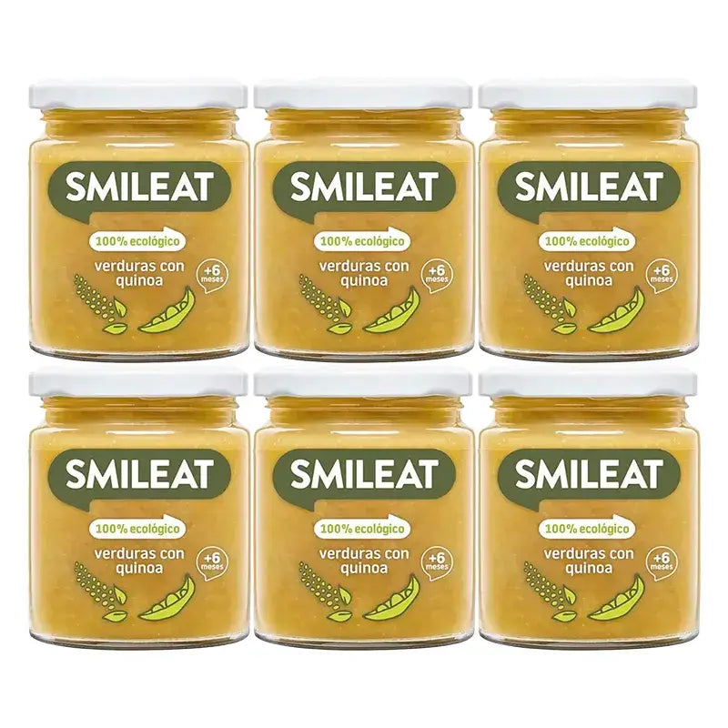 Smileat Snack aux légumes et au quinoa bio, 6x230g