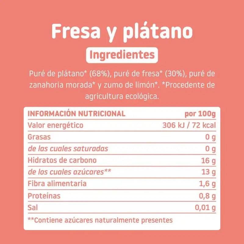 Smileat Pouch Fraise & Banane, 100 g