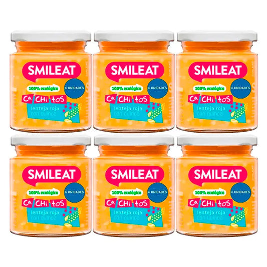 Smileat Lentilles et Quinoa en morceaux Bio, 6x230g
