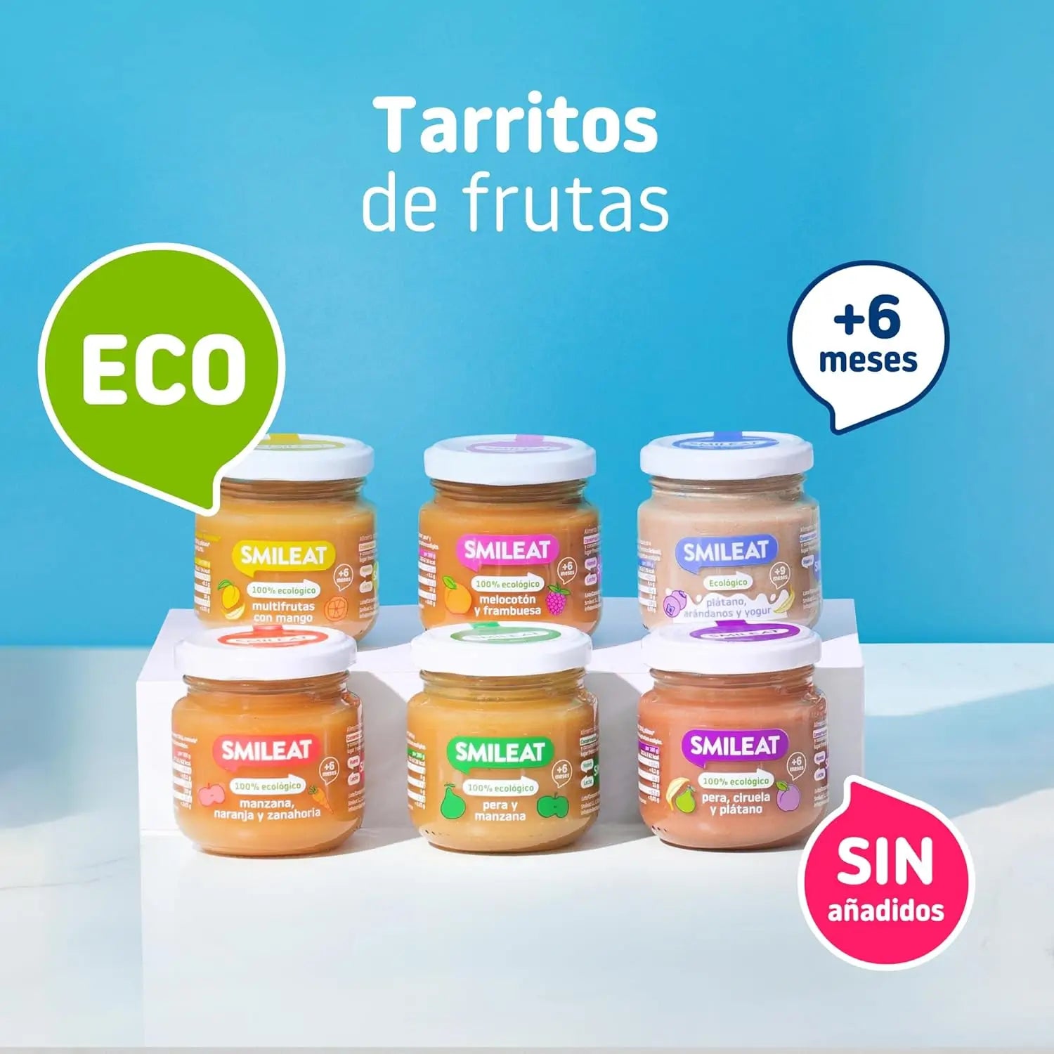 Smileat Pot de trois fruits, 130g
