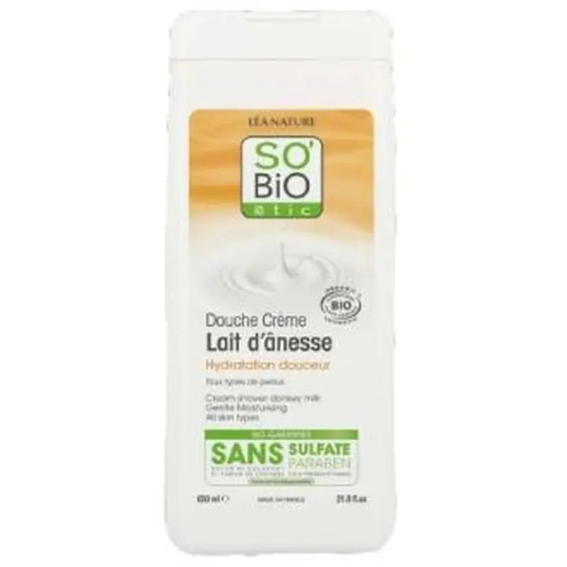 So'Bio Etic Moisturising Shower Gel. Gentle Donkey Milk 650Ml. Bio