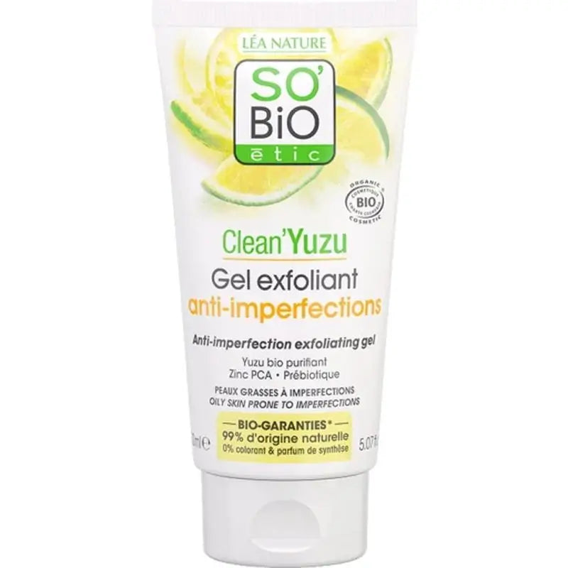 So'Bio Etic Exfoliating Gel Clean Yuzu Anti Imperfections 150M