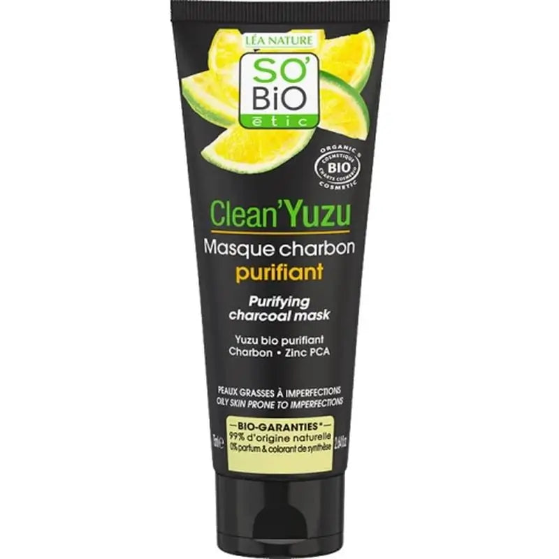 So'Bio Etic Clean Yuzu Purifying Face Mask 75Ml.