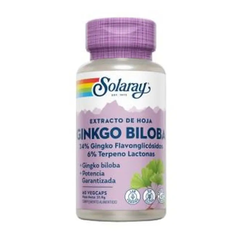 Solaray Ginkgo Biloba 60Mg. 60 Capsules