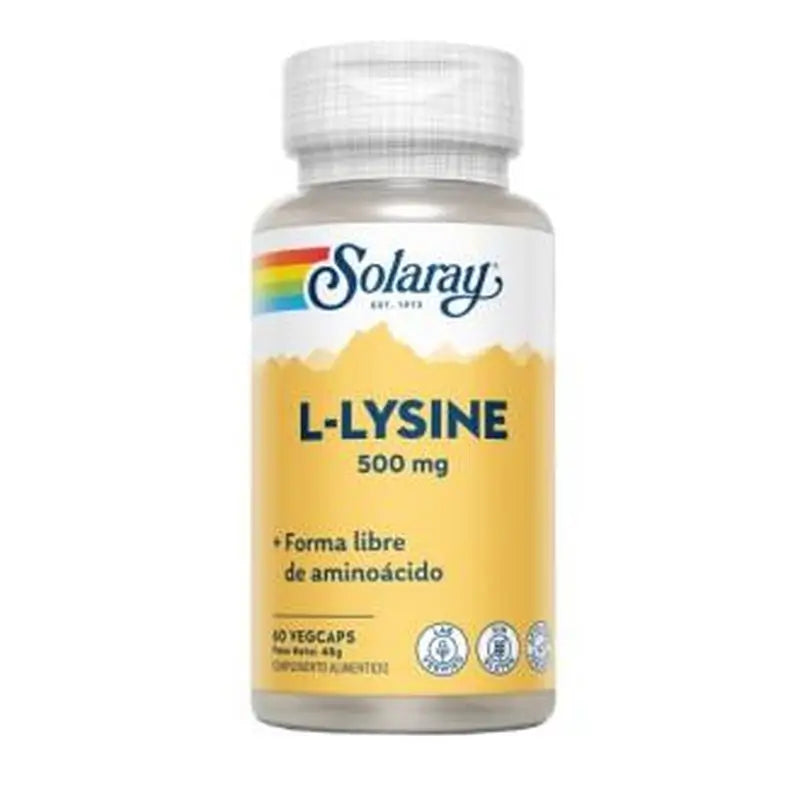 Solaray L-Lysine 500Mg. 60 Capsules
