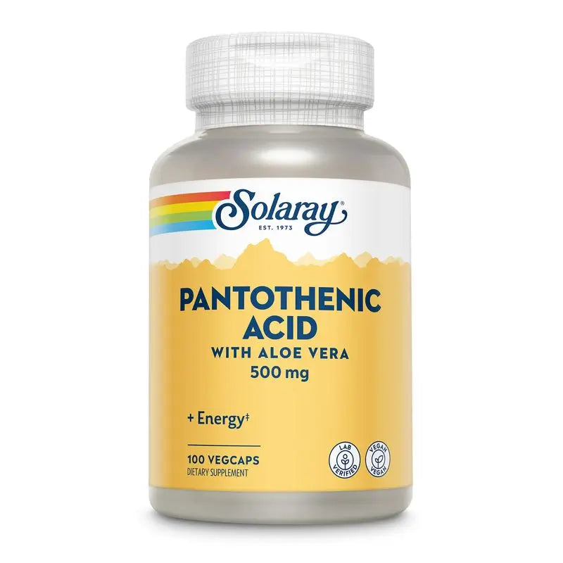 Solaray Pantotenic Acid , 100 capsules 500 mg