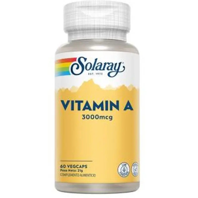 Solaray Vitamin A 3000Mcg 60V Capsules