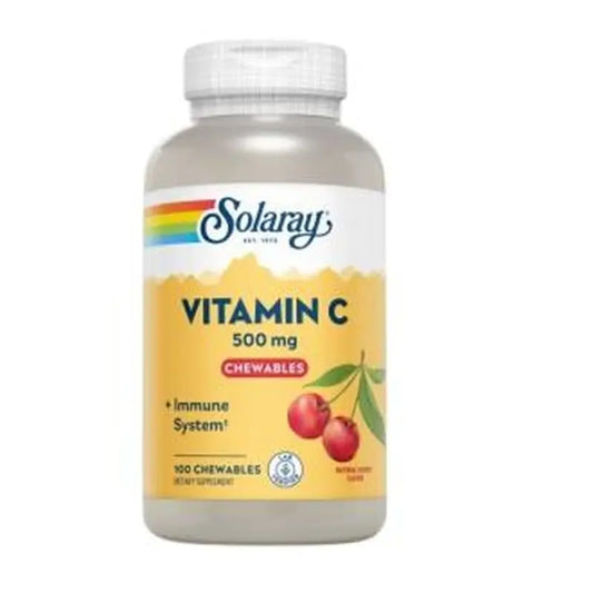 Solaray Vitamin C-500 Cherry Flavour 100 Tabletsmast.