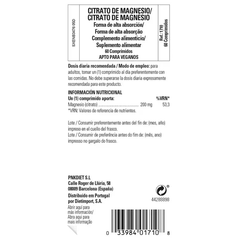 Solgar Magnesium Citrate, 120 Comprimés