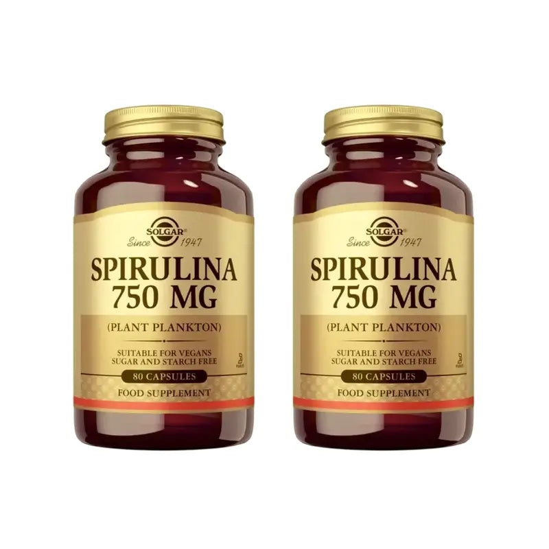Solgar Spiruline 750Mg, 2X80 Capsules