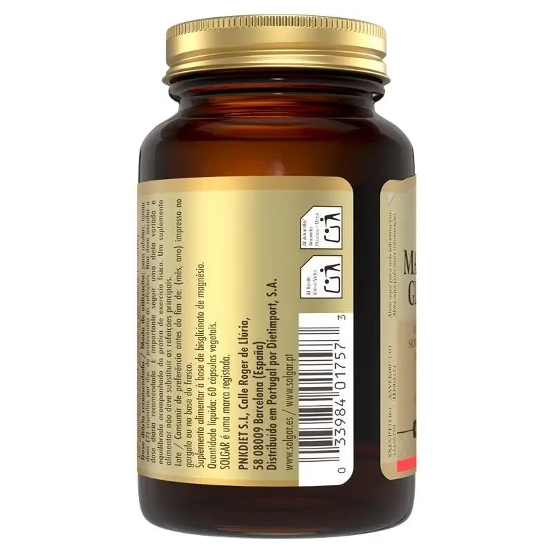 Solgar Magnesium Bisglycinate, 60 Capsules Végétales