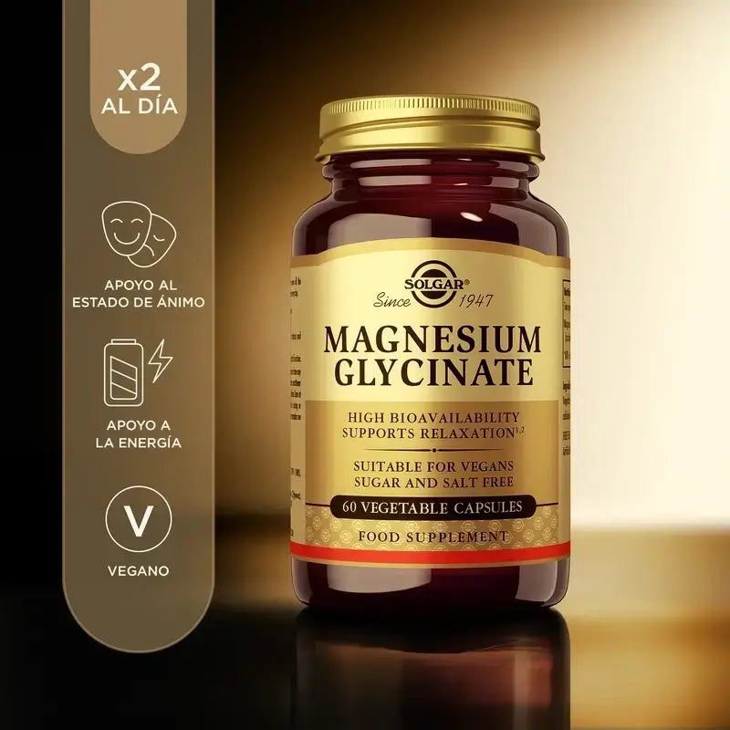Solgar Magnesium Bisglycinate, Pack 3 x 60 Veggie Capsules