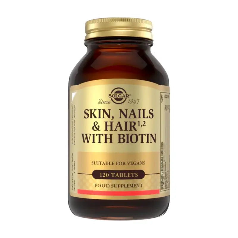 Solgar Cheveux, Peau, Ongles & Biotine, 120 comprimés