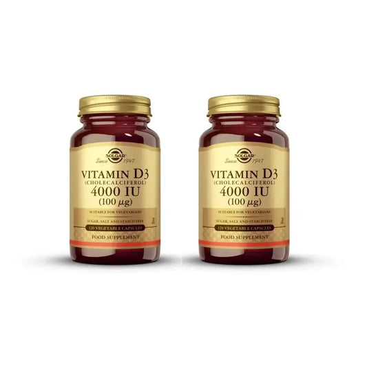 Solgar Vitamine D3 4000 IU, 2X120 Capsules