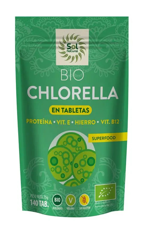 Solnatural Chlorella Bio Tablets, 140 Tablets