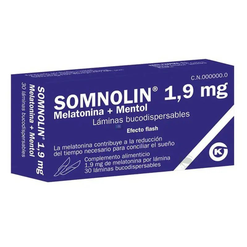 Somnolin Mélatonine + Menthe poivrée 1,9 mg, 30 comprimés