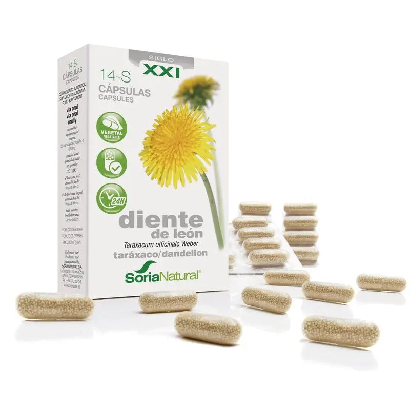Soria Natural 14-S Dandelion 400Mg , 30 capsules