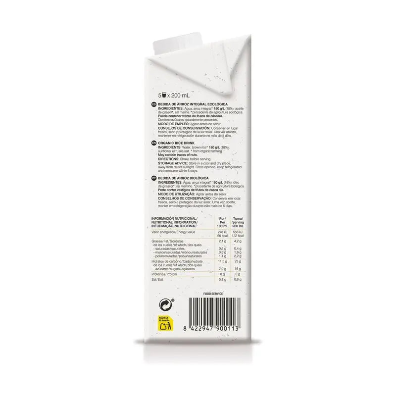 Soria Natural Boisson végétale au riz, 6 x 1 L