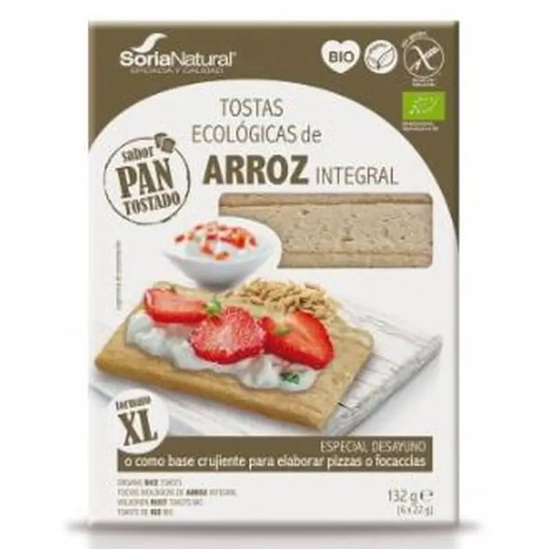 Soria Natural Brown Rice Toasts 132Gr. Bio Sg Vegan