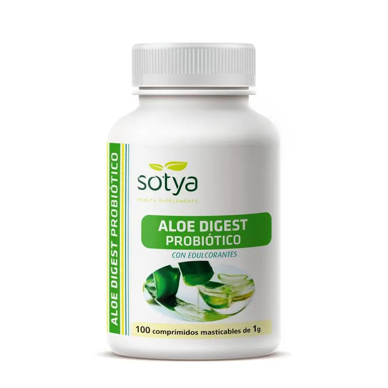 Sotya Aloe Digest Probiotic Chewable, 100 Tablets Of 1 Gr