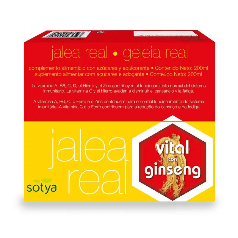 Sotya Vital Royal Jelly With Ginseng 1, 20 Ampoules X 10 Ml