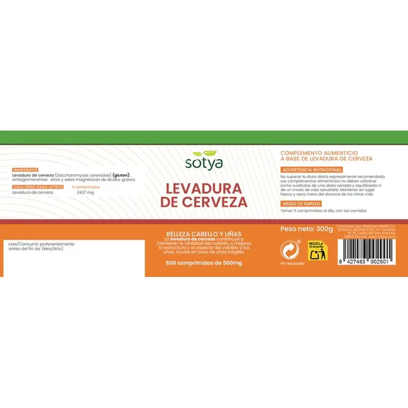 Levure de bière Sotya 600 Comp.