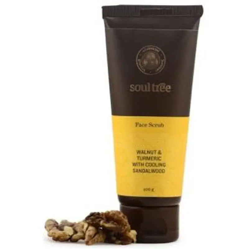 Soultree Exfoliating Facial Scrub Walnut, Curcuma & Sandalwood 100Gr.