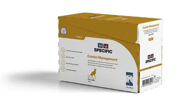 Specific Feline Fcw-P Crystal Management Pouch Box, 12X85 gr, wet cat food