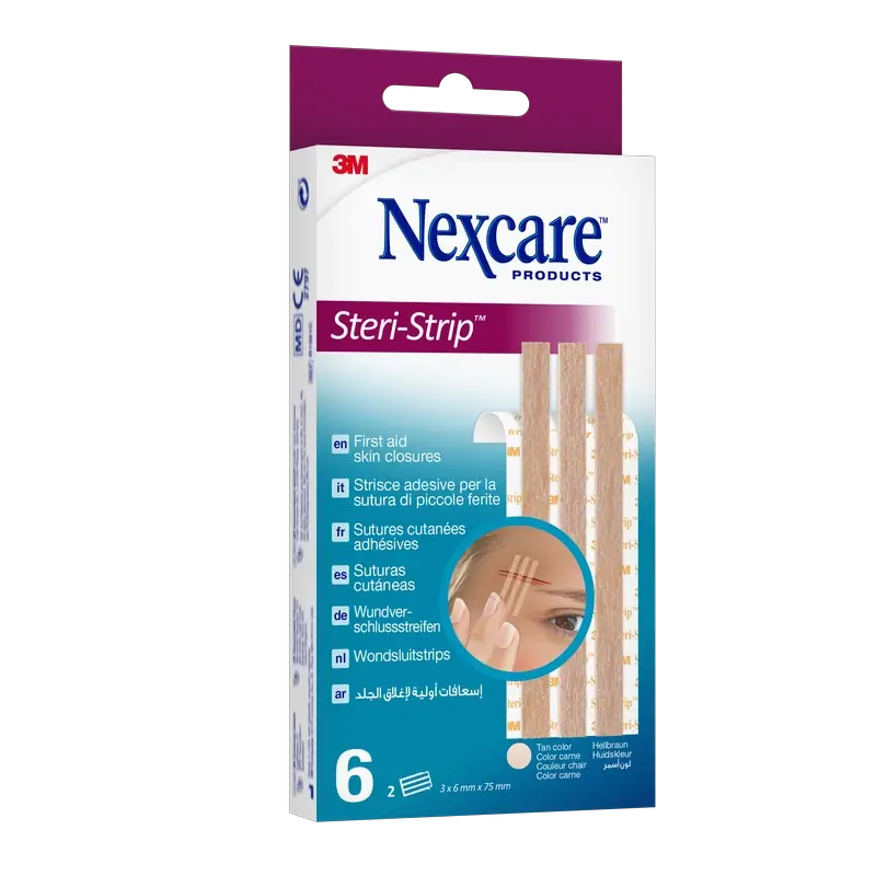3M Steri-Strip Suture adhésive 75 x 6 mm 3 bandes