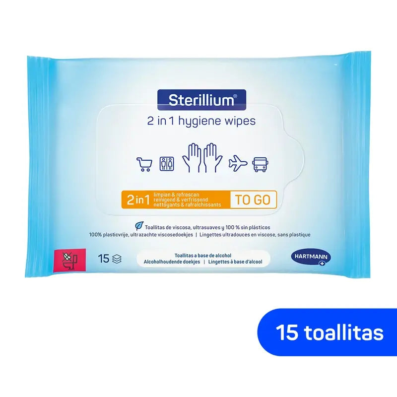 Sterillium 2 In 1 Cleansing Wipes , 15 pcs.