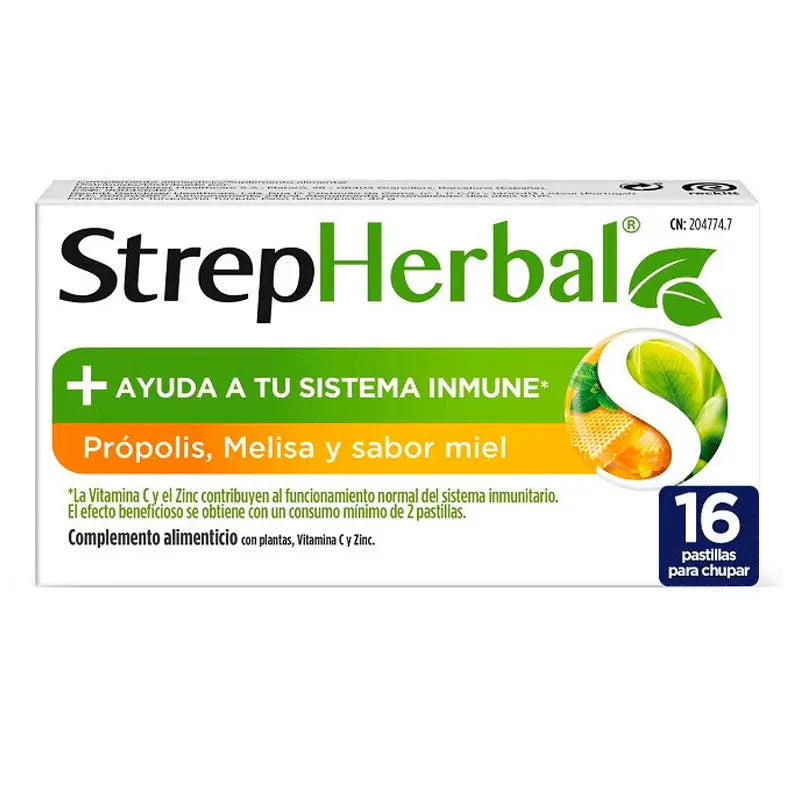Strepherbal Honey & Propolis 16 Sucking Tablets